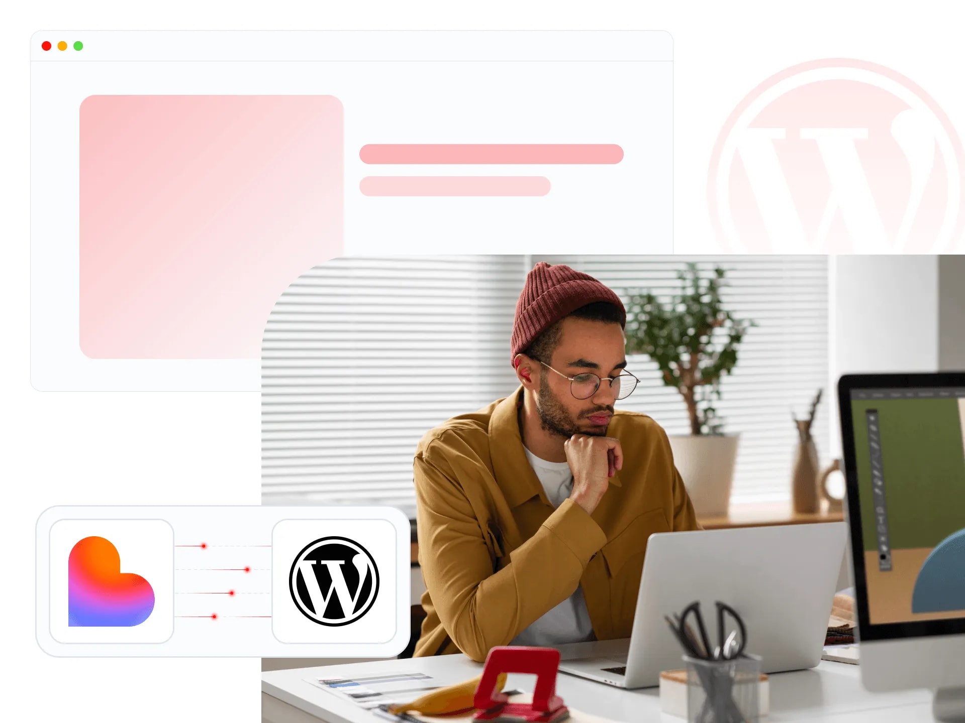 Developer moving a Lovable-built app to WordPress, shown by the Lovable and WordPress logos linked