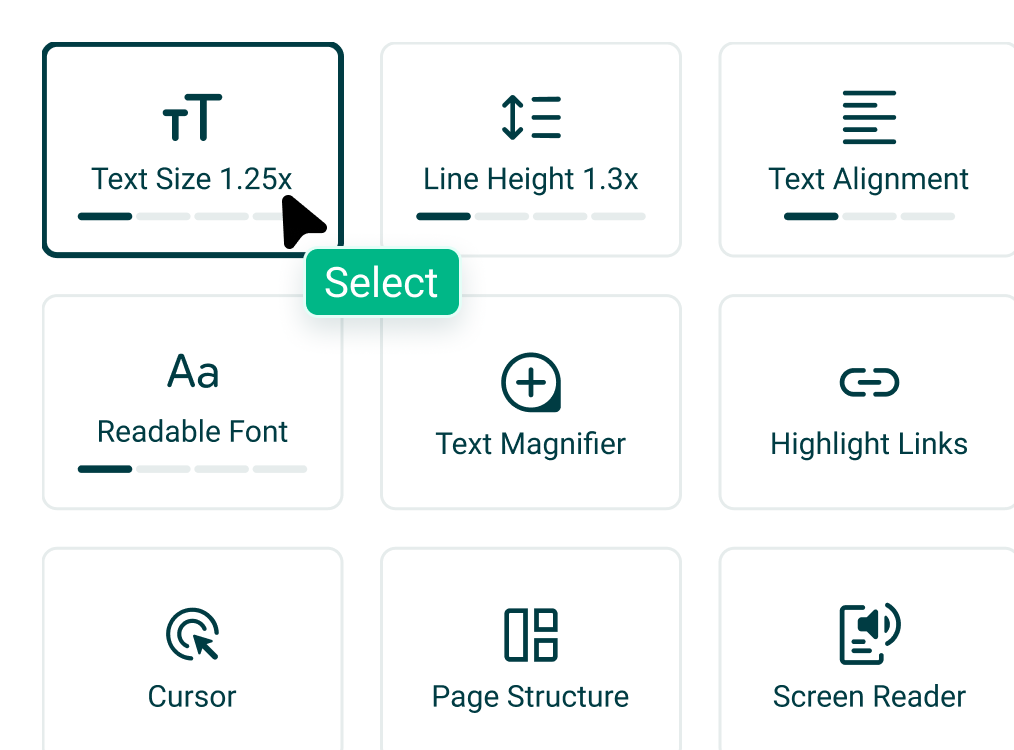 More than 20 accessibility modules in Accessiy