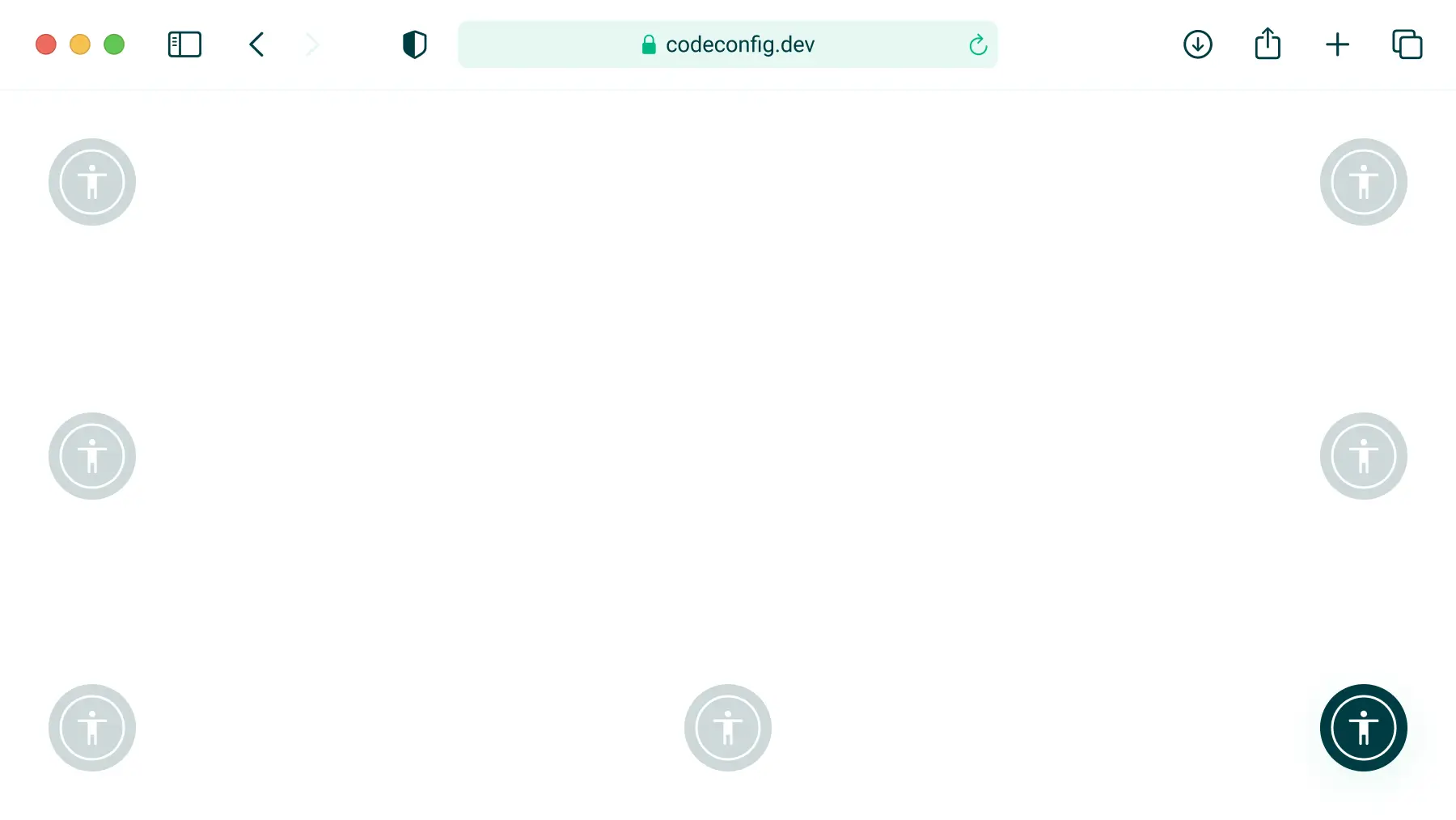 Eight placement positions for the Accessiy accessibility button