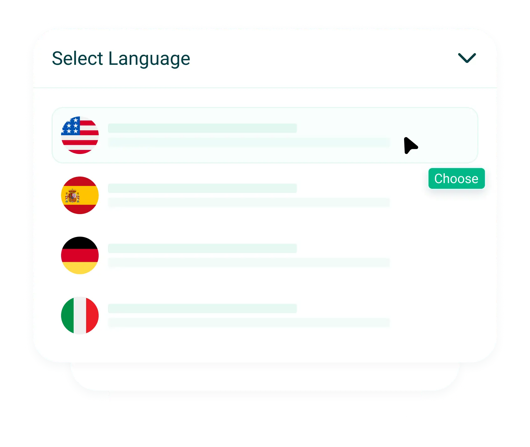 Global language selection in the Accessiy toolbar