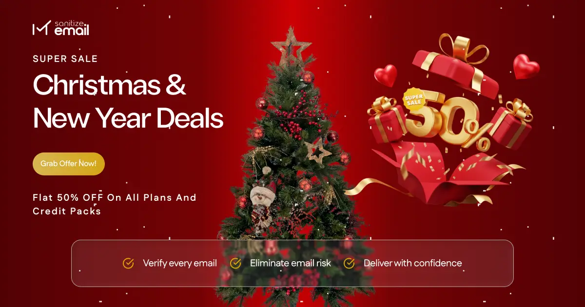 Best WordPress Christmas Deals And New Year Offers In 2025-2026 9 SanitizeEmail Christmas banner
