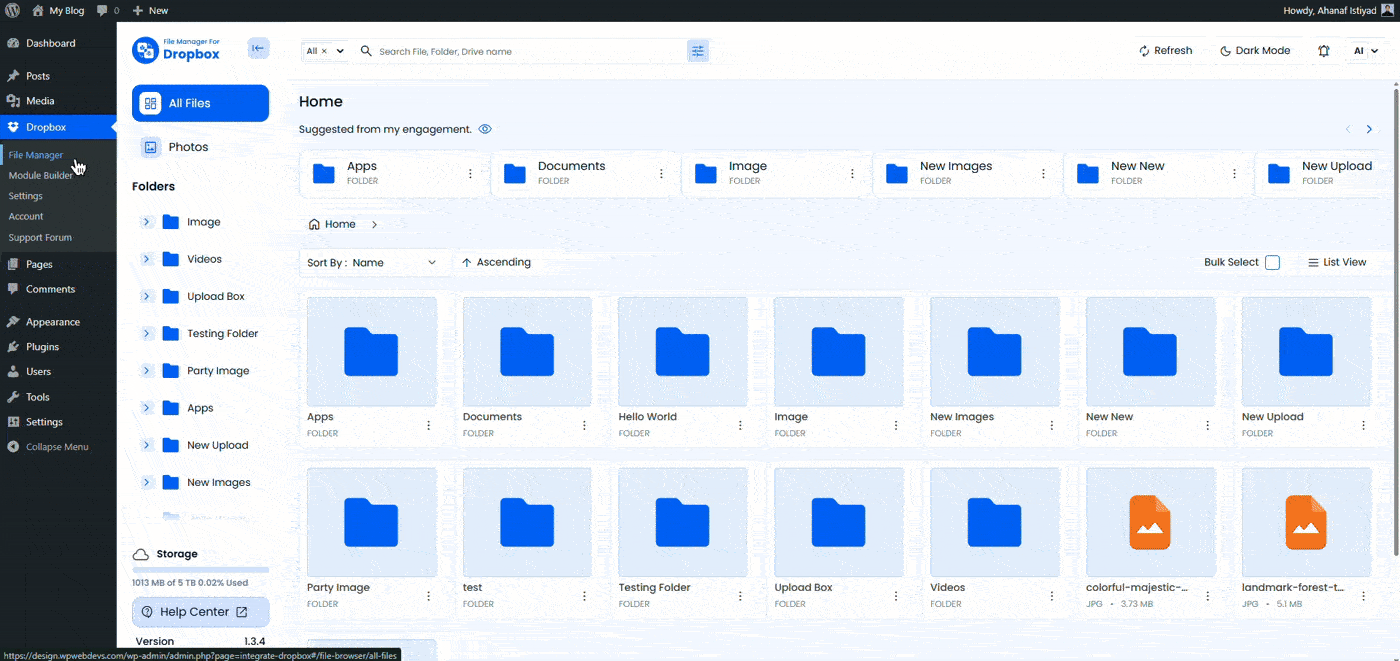 Click the refresh button after the Team Folder Enable