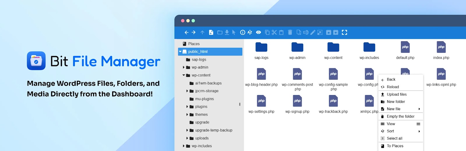 7 Best File Manager for WordPress: Top Picks in 2026 5 Bit File Manager Banner