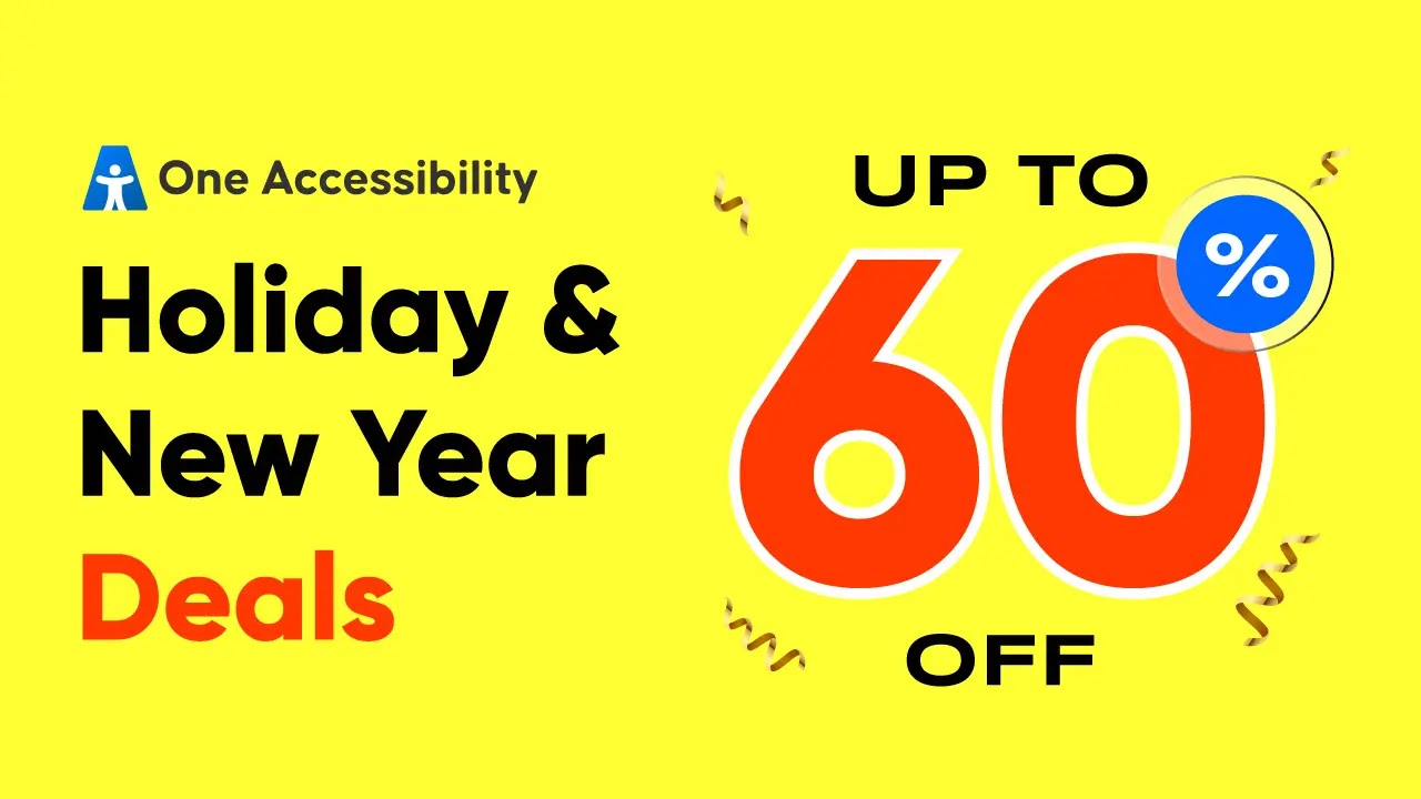 Best WordPress Christmas Deals And New Year Offers In 2025-2026 41 One Accessibility Christmas Banner