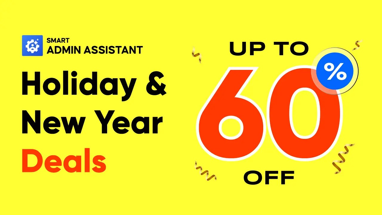 Best WordPress Christmas Deals And New Year Offers In 2025-2026 40 Smart Admin Assistant Christmas Banner