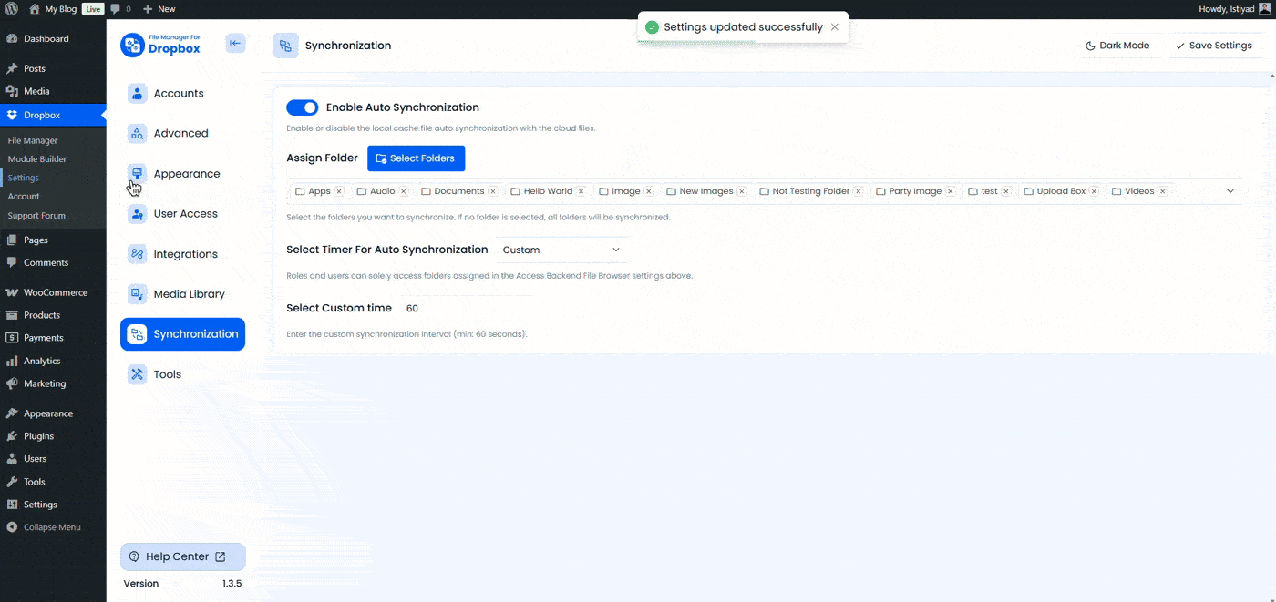 How to Upload Photos from Dropbox to Your Website in Real-Time? 1 Enable Auto Sync for Module Of File Manager For Dropbox