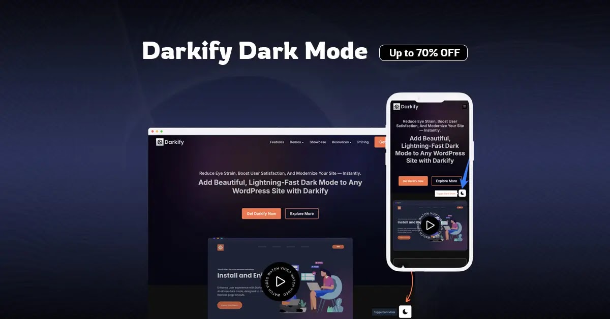 Best WordPress Christmas Deals And New Year Offers In 2025-2026 12 Darkify Dark Mode christmas banner