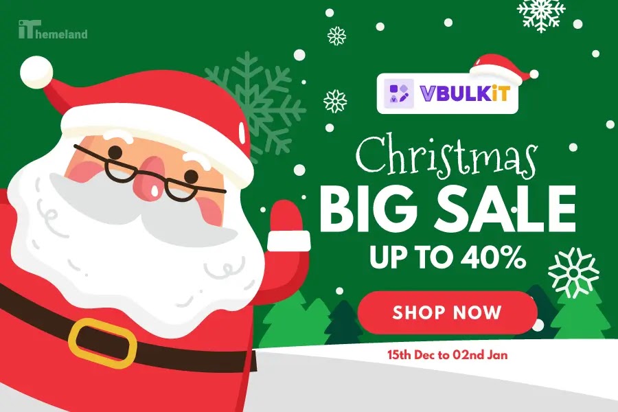 Best WordPress Christmas Deals And New Year Offers In 2025-2026 37 VBulkit christmas banner