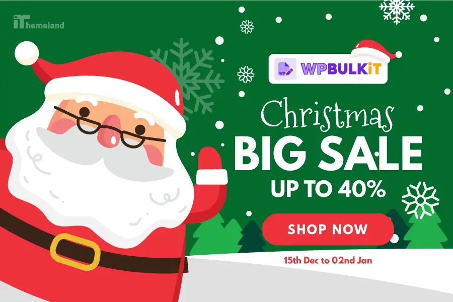 Best WordPress Christmas Deals And New Year Offers In 2025-2026 47 WPBULKiT christmas banner