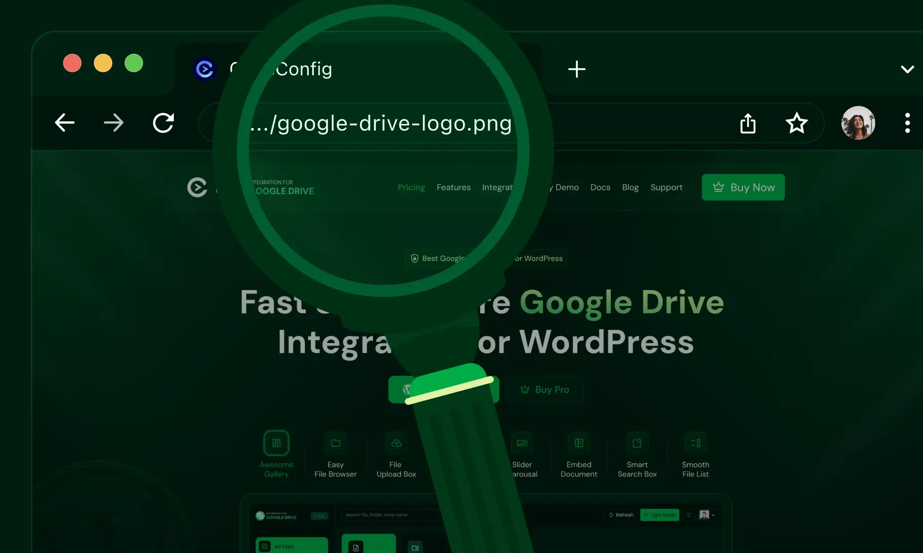 "SEO Friendly URL For Indexing" image for Google Drive image box section