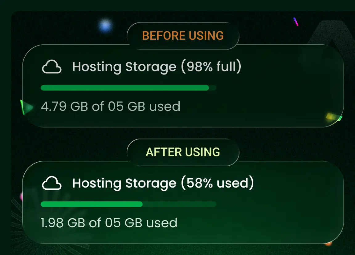 Save hosting space with Google Drive integration
