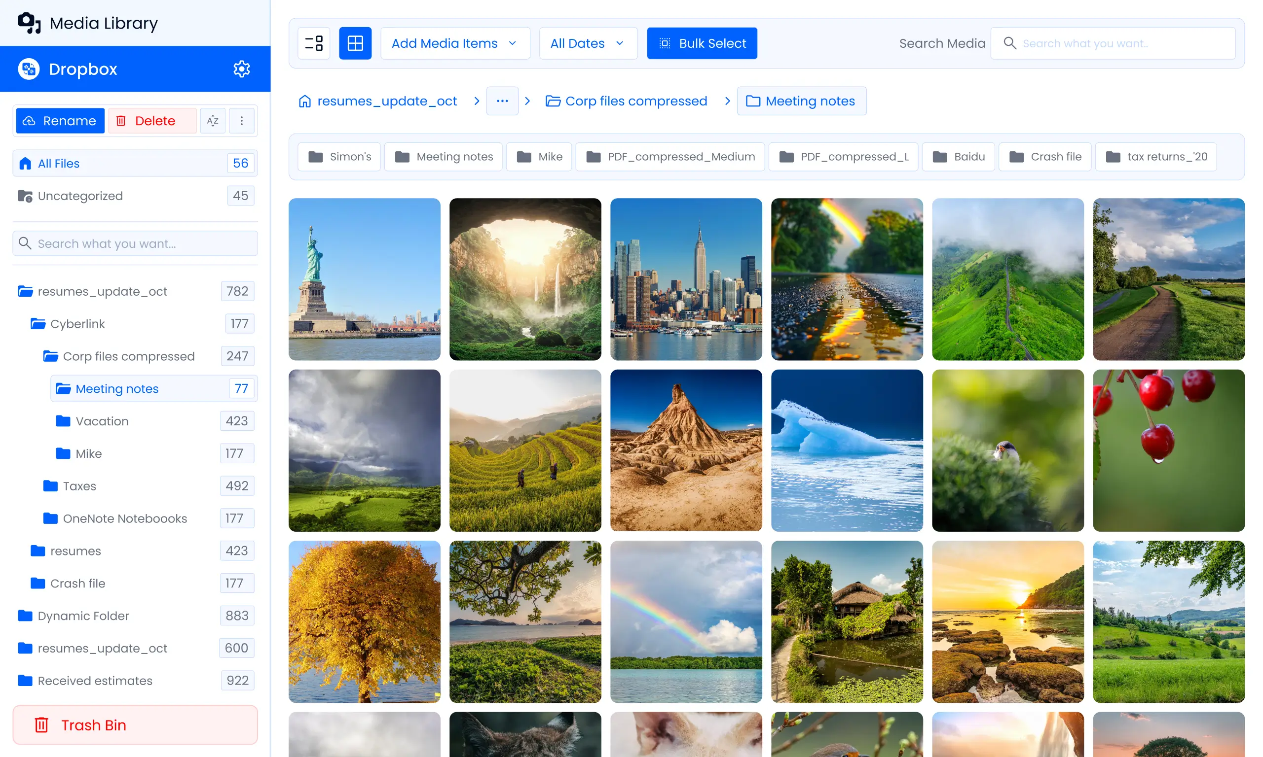 Dropbox In Media Library