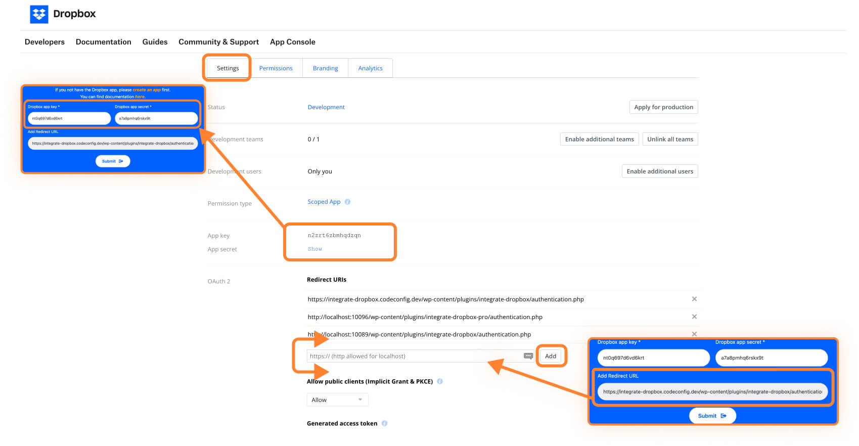 Connect Dropbox to WordPress