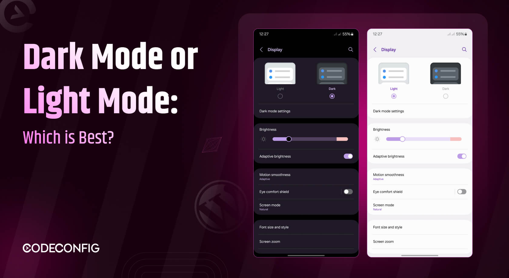 Dark Mode or Light Mode