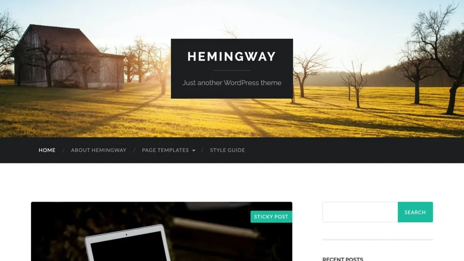 Best WordPress Themes Hemingway