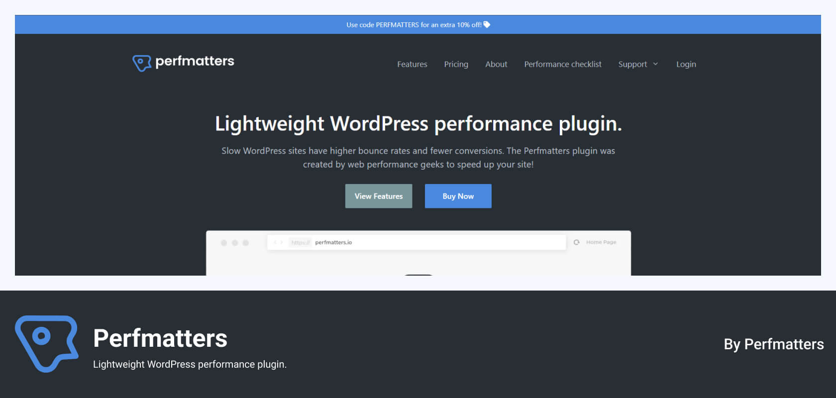 Best WordPress Plugin to Speed Up Website Perfmatters