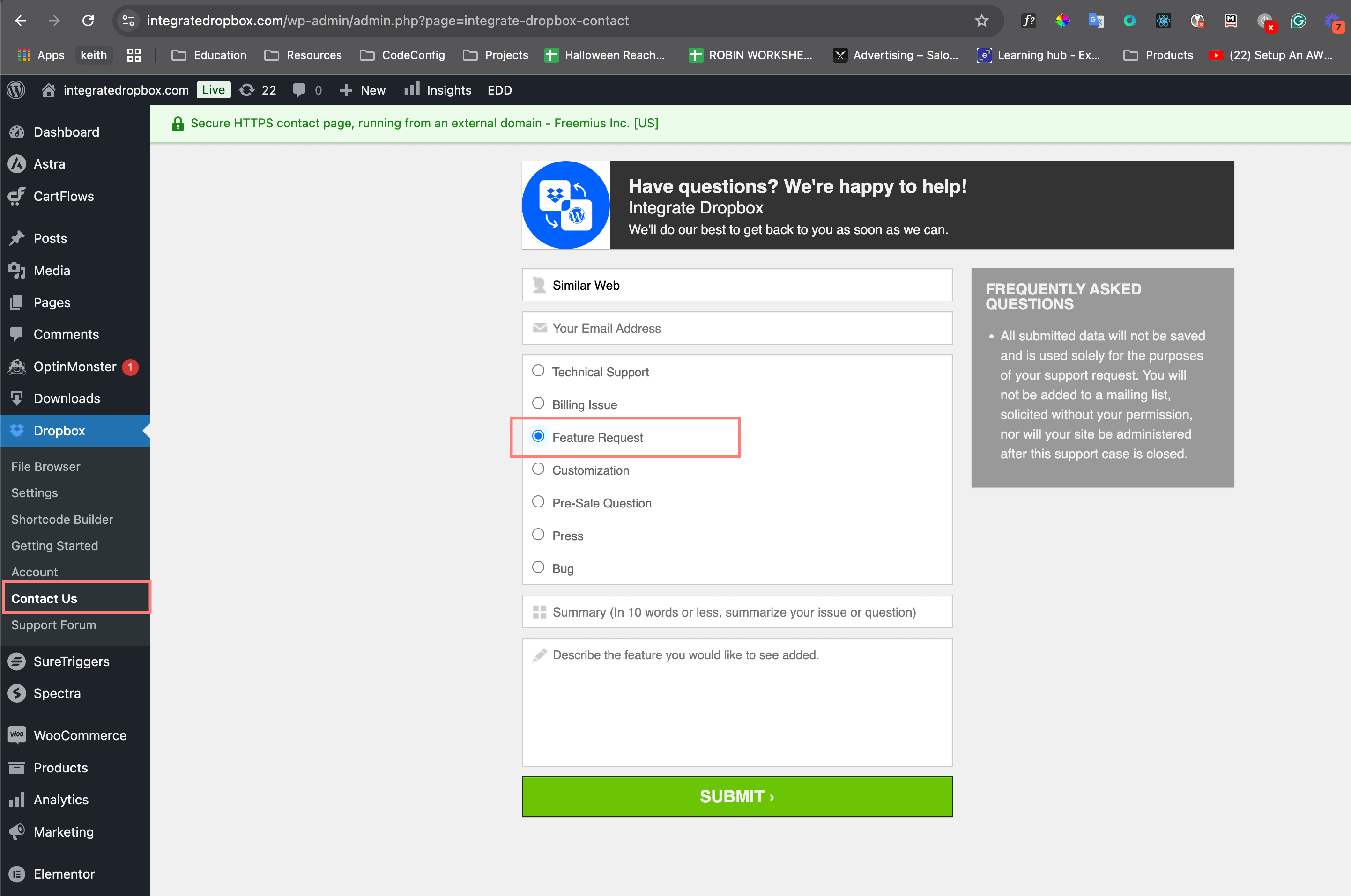 Request a New Feature