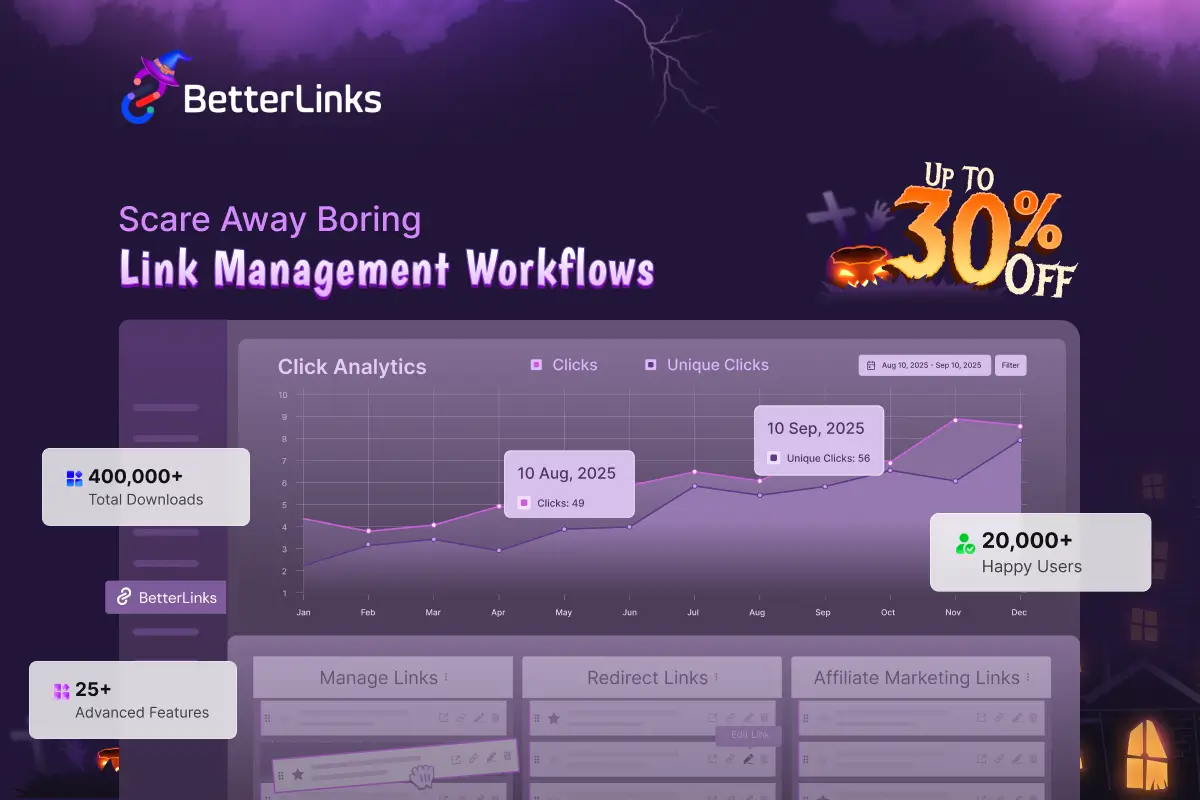 Best WordPress Halloween Deals 2025 (100+ Deals) 92 BetterLinks