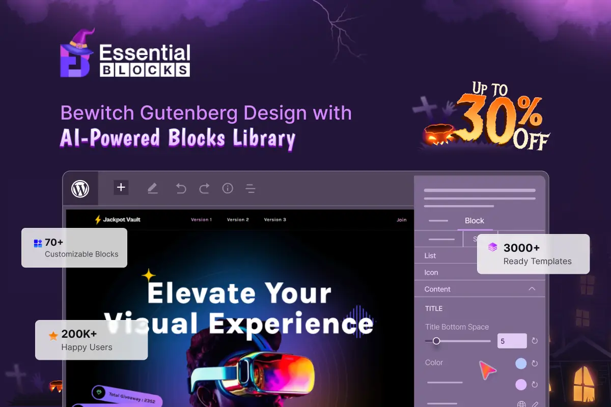 Best WordPress Halloween Deals 2025 (100+ Deals) 87 Essential Blocks