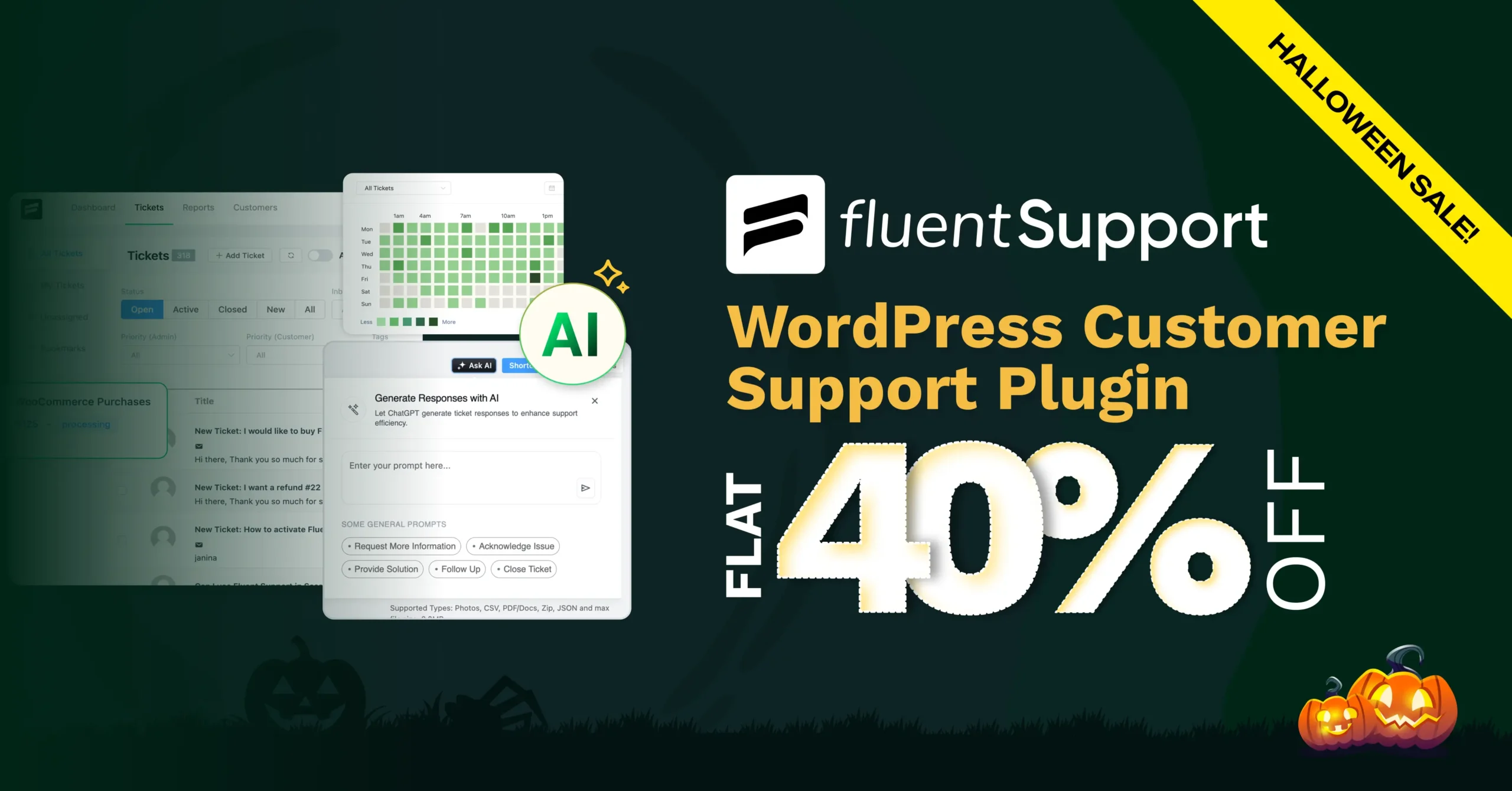 Best WordPress Halloween Deals 2025 (100+ Deals) 20 Fluent Support