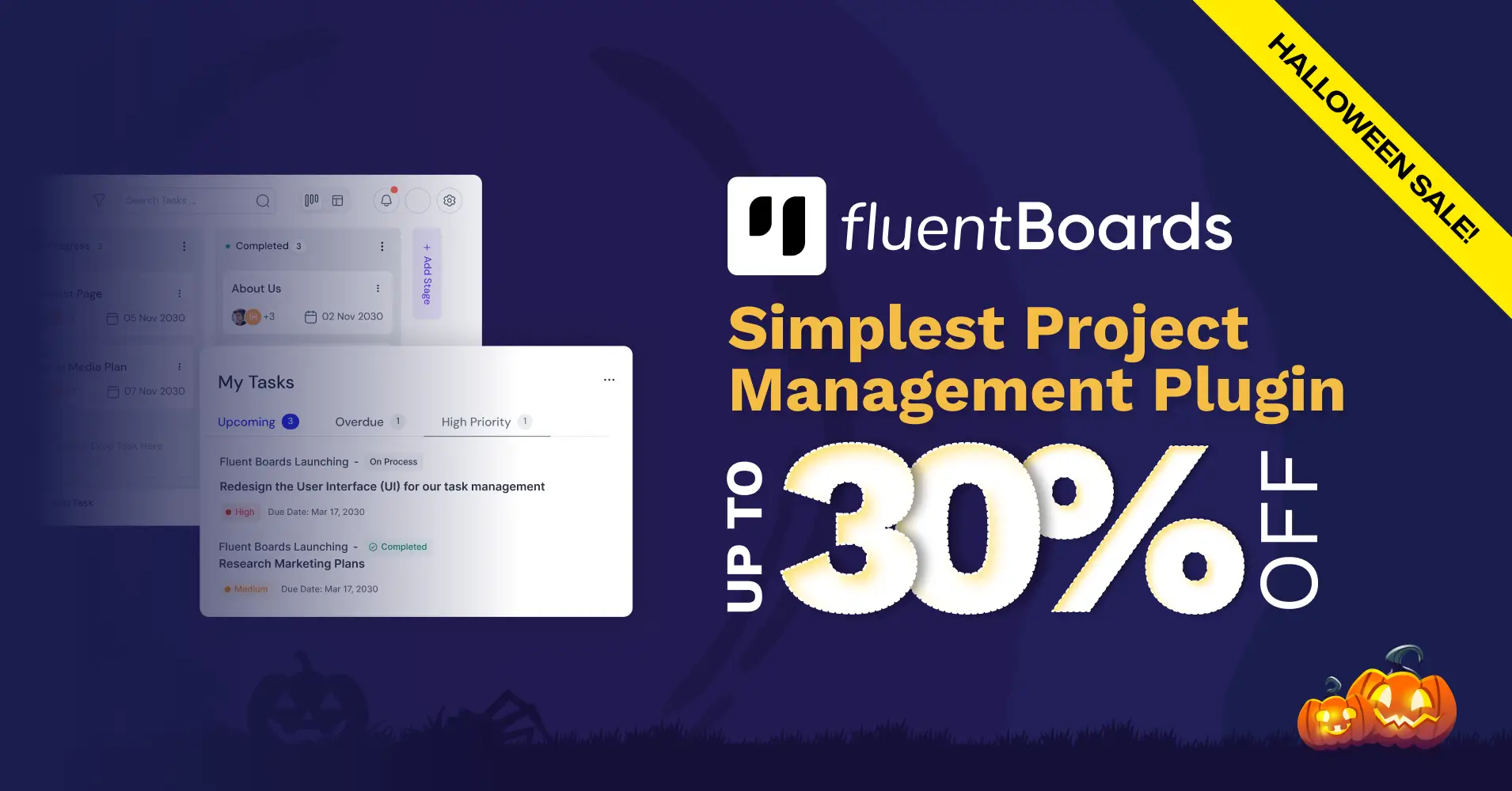 Best WordPress Halloween Deals 2025 (100+ Deals) 48 FluentBoards