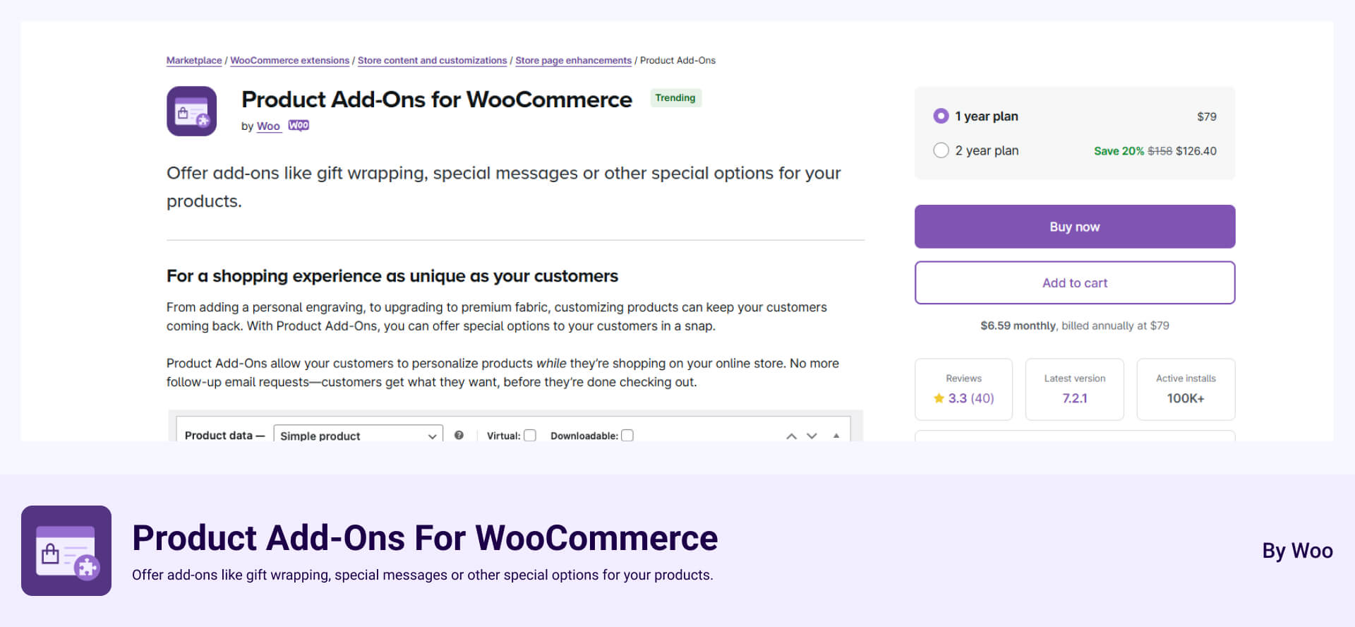 Product Add-Ons for WooCommerce