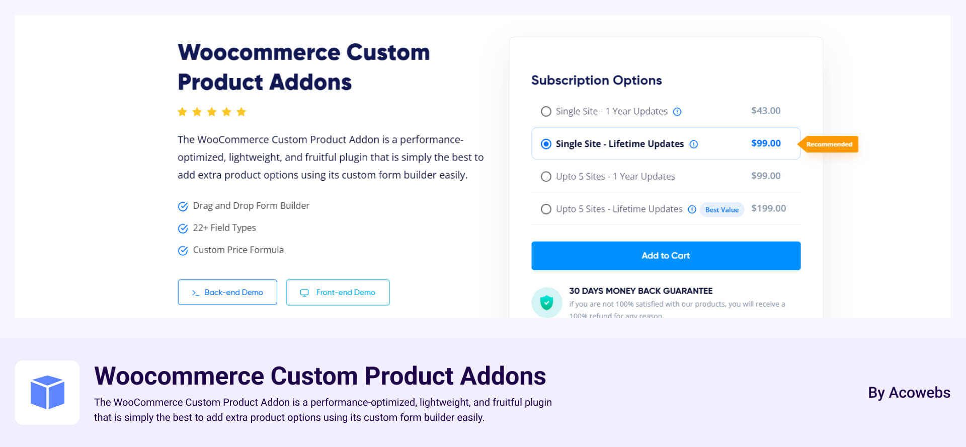 WooCommerce Custom Product Addons