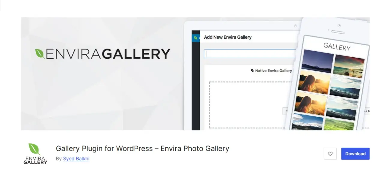 Screenshot of Envira Photo Gallery