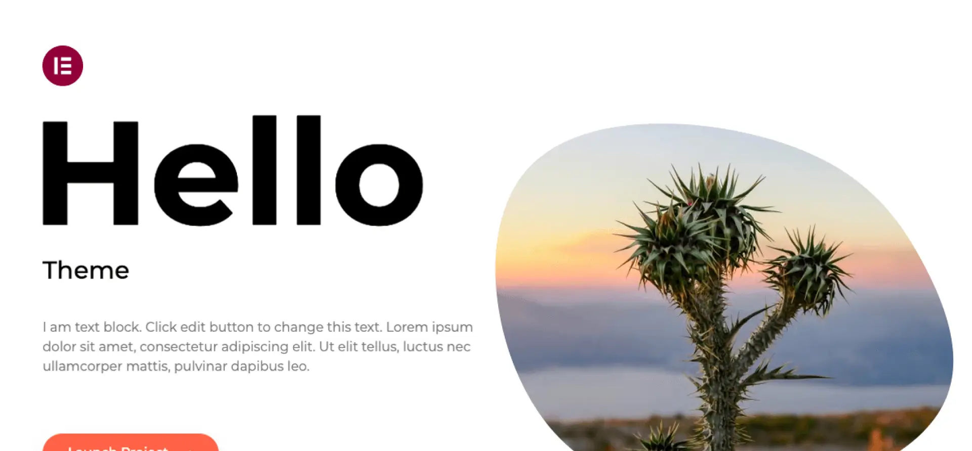 Hello Elementor Theme Banner