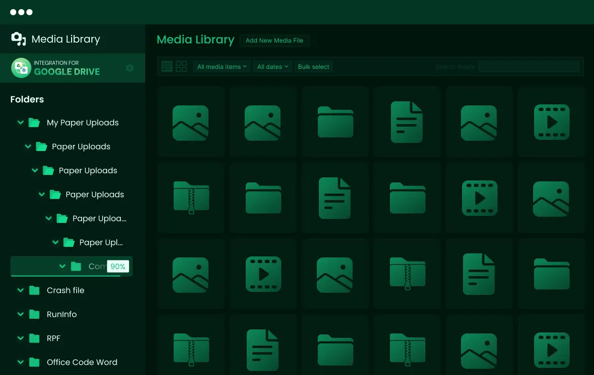 Goolge Drive For WordPress Media Library Integration