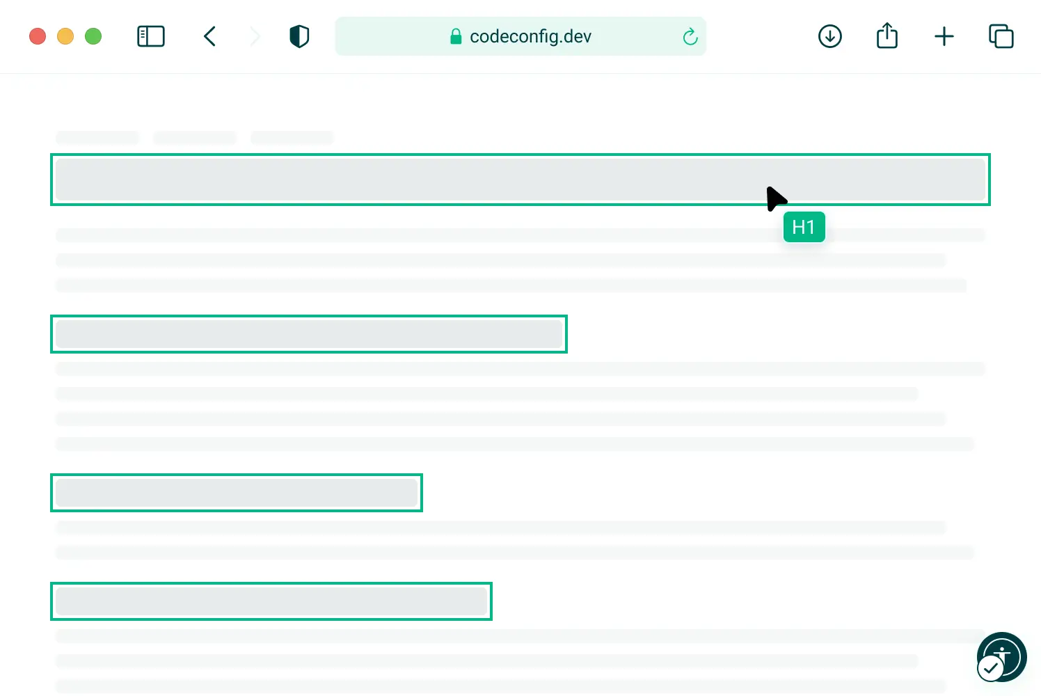 Accessibility Highlight Headings