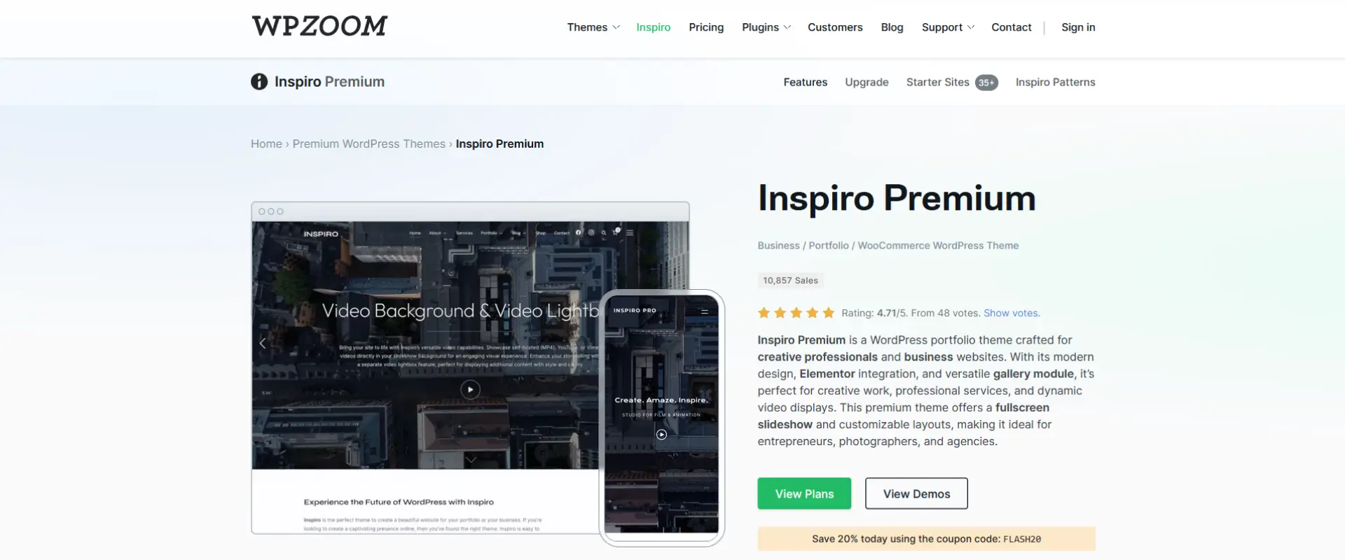 photography WordPress themes Inspiro Premium