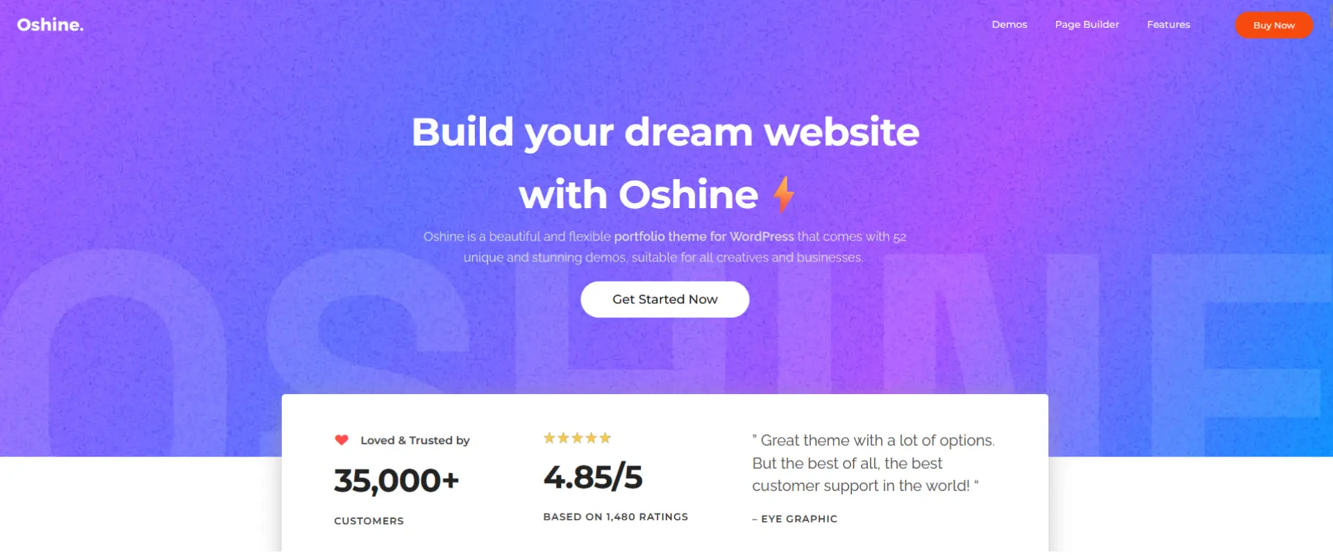 photography WordPress themes Oshine