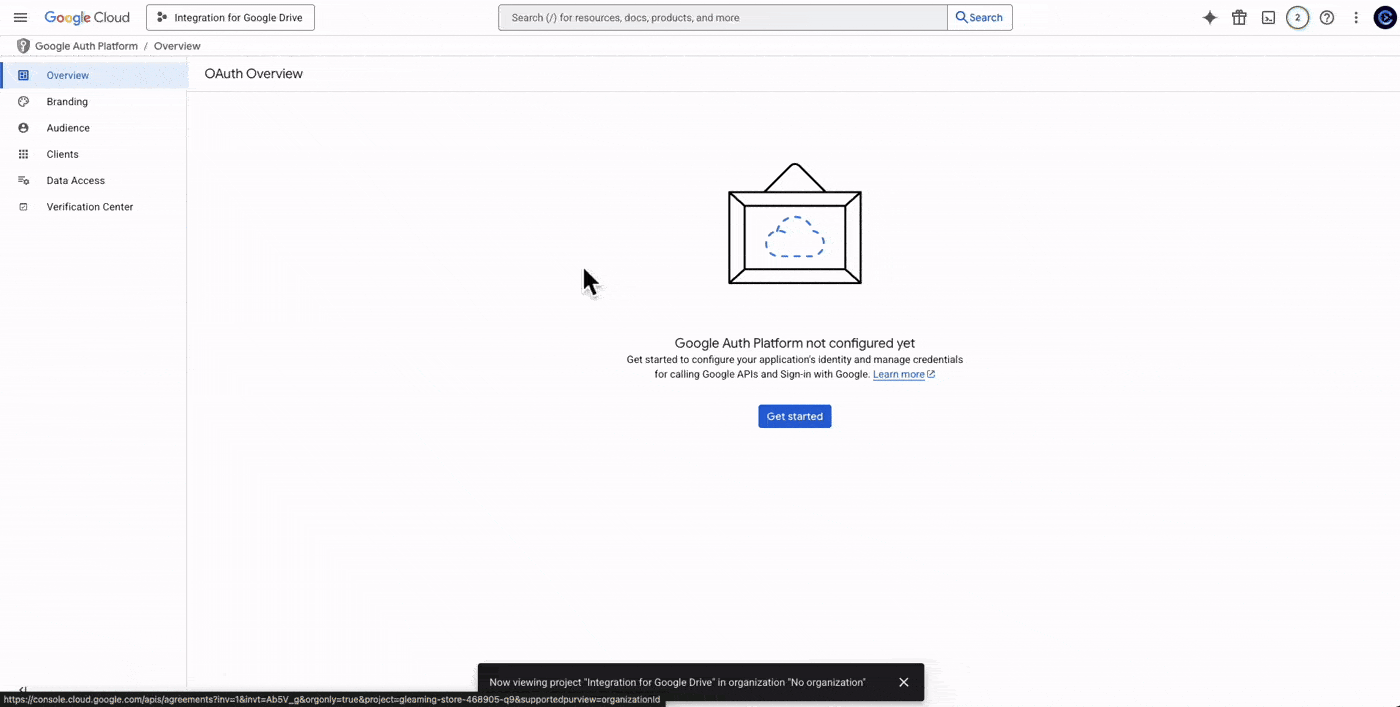 Integration For Google Drive Configure the OAuth Consent Screen
