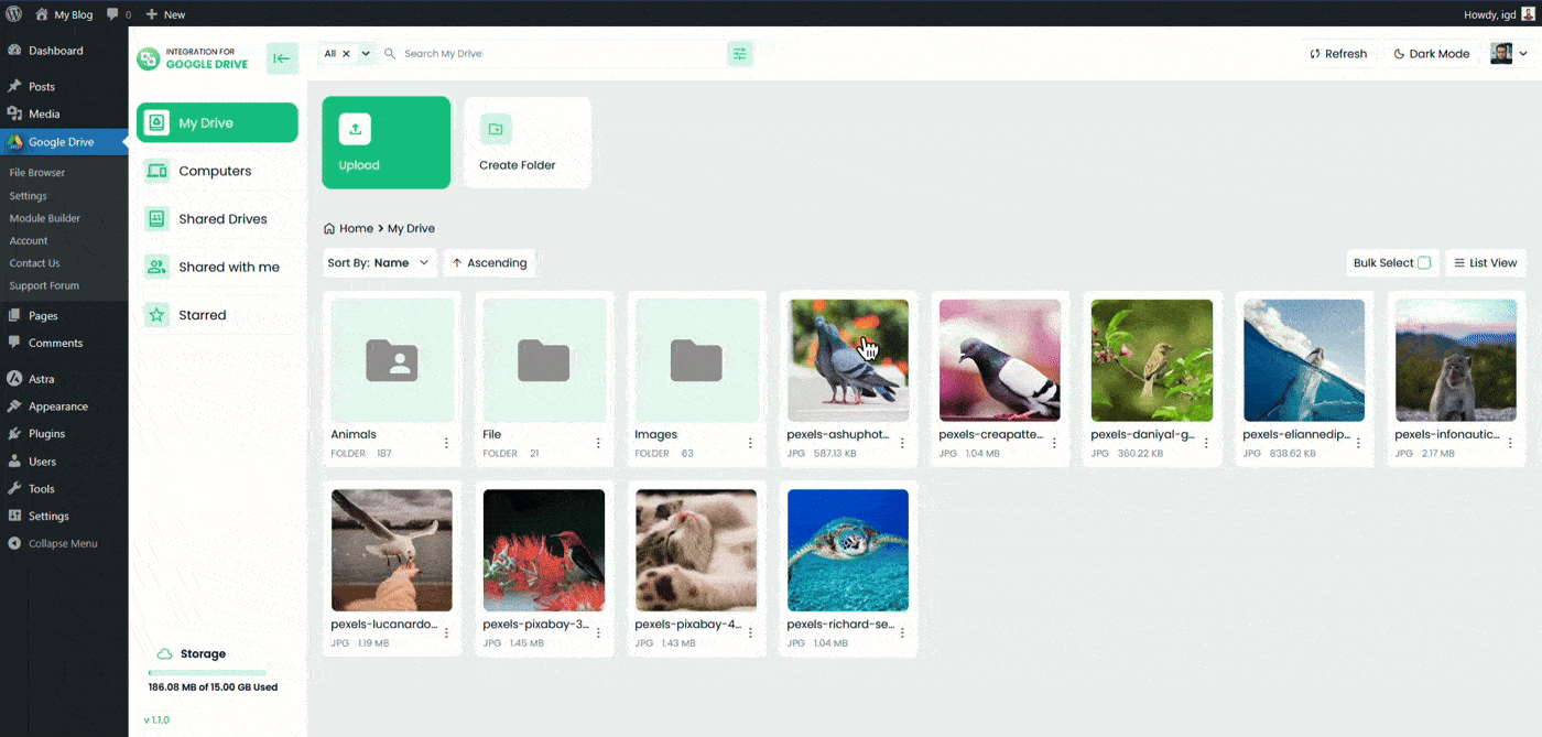 File Browser – Feature Overview 2 Integration For Google Drive File & Folder Actions
