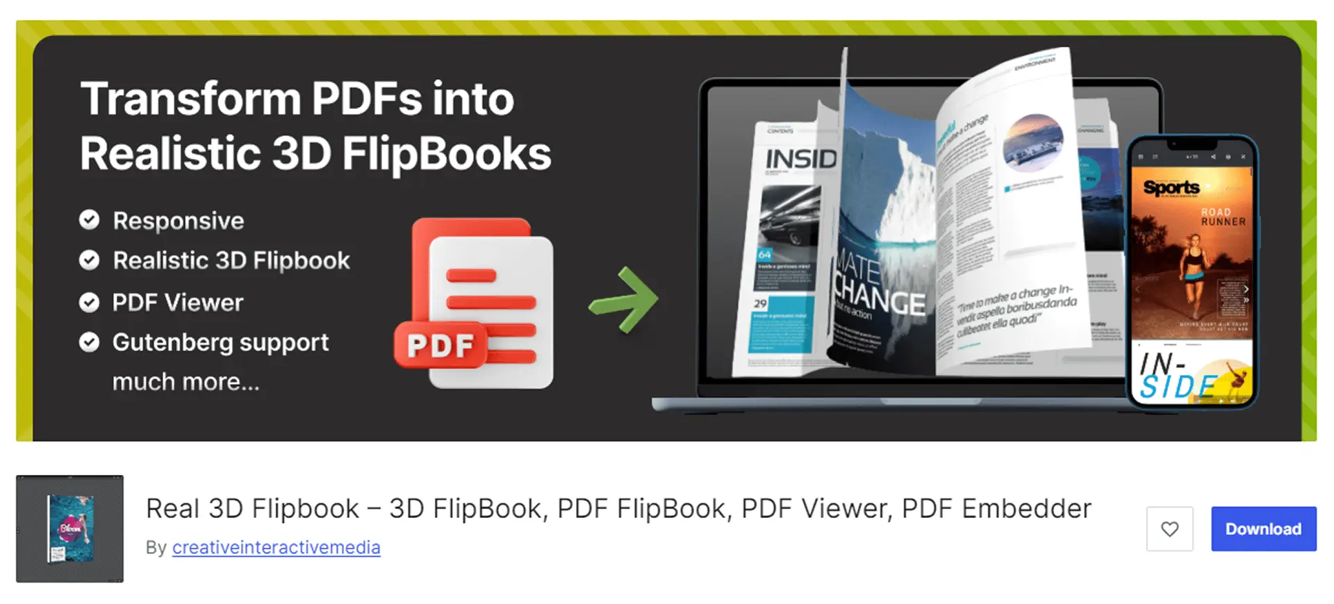 9 Best PDF Plugins for WordPress in 2025 7 6 Real3D Flipbook