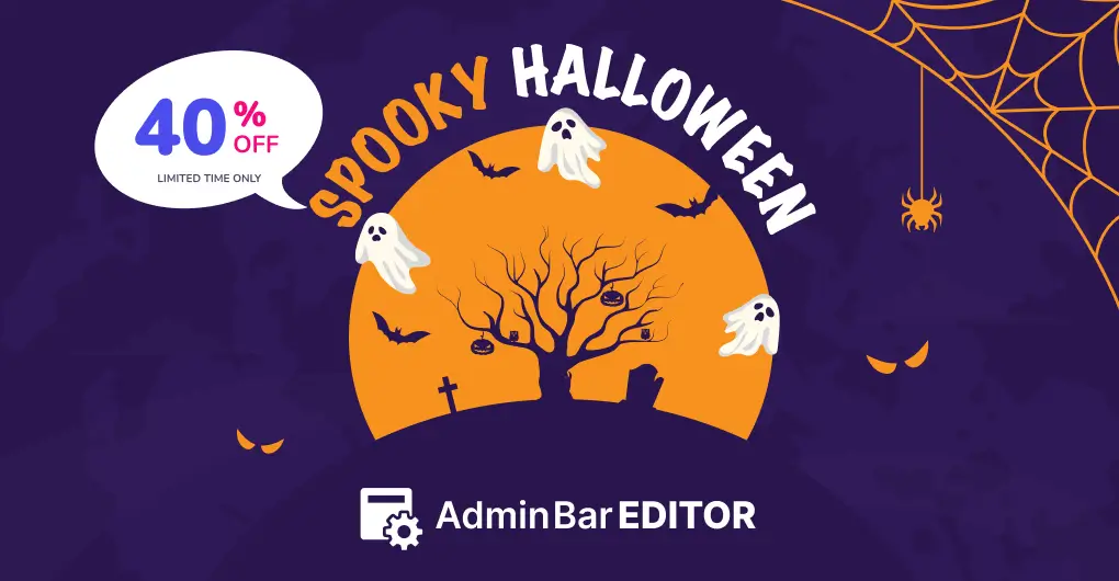 Best WordPress Halloween Deals 2025 (100+ Deals) 37 Admin Bar Editor