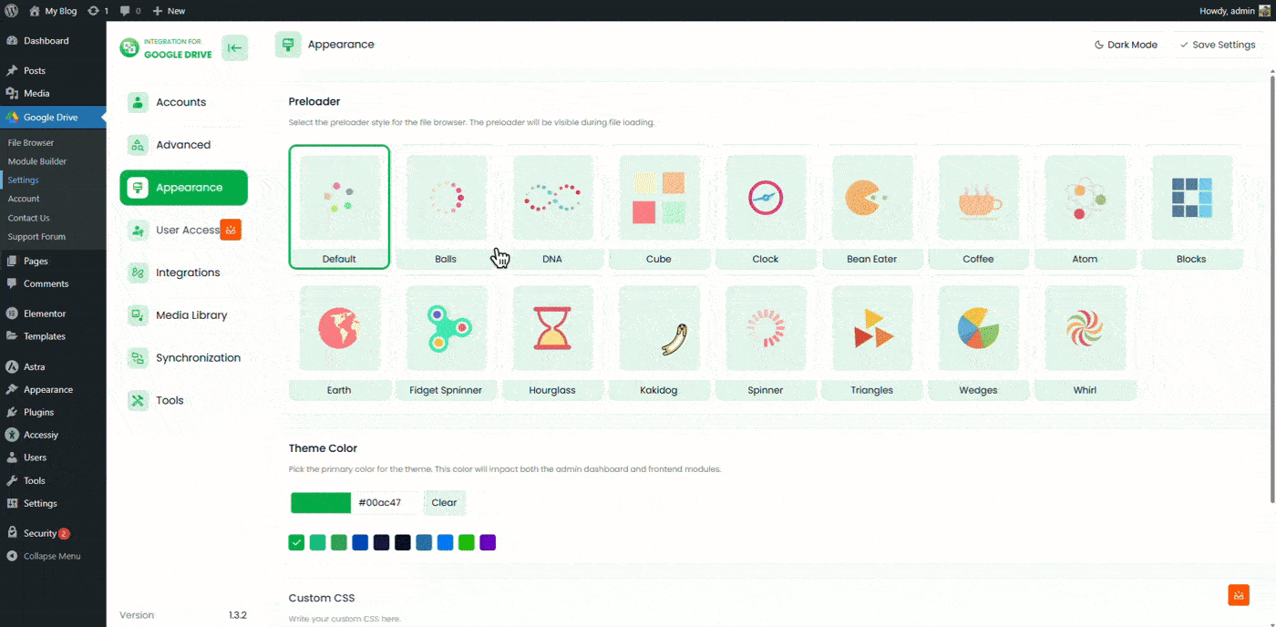 How to Customize the Appearance of Integration for Google Drive? 2 Changing Primary Colors