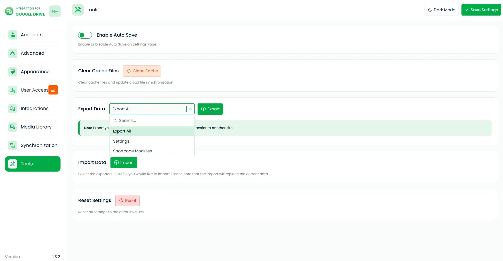 How to Export/ Import Data of Integration for Google Drive? 1 How to Export/ Import Data of Integration for Google Drive
