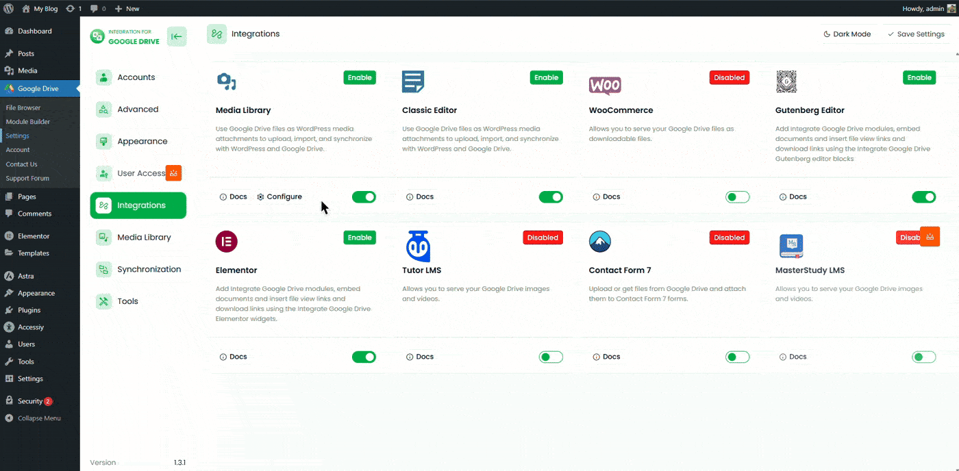 How to Enable Google Drive Integration with Media Library? 3 Google Drive Media Library Integration Spacific folder selection