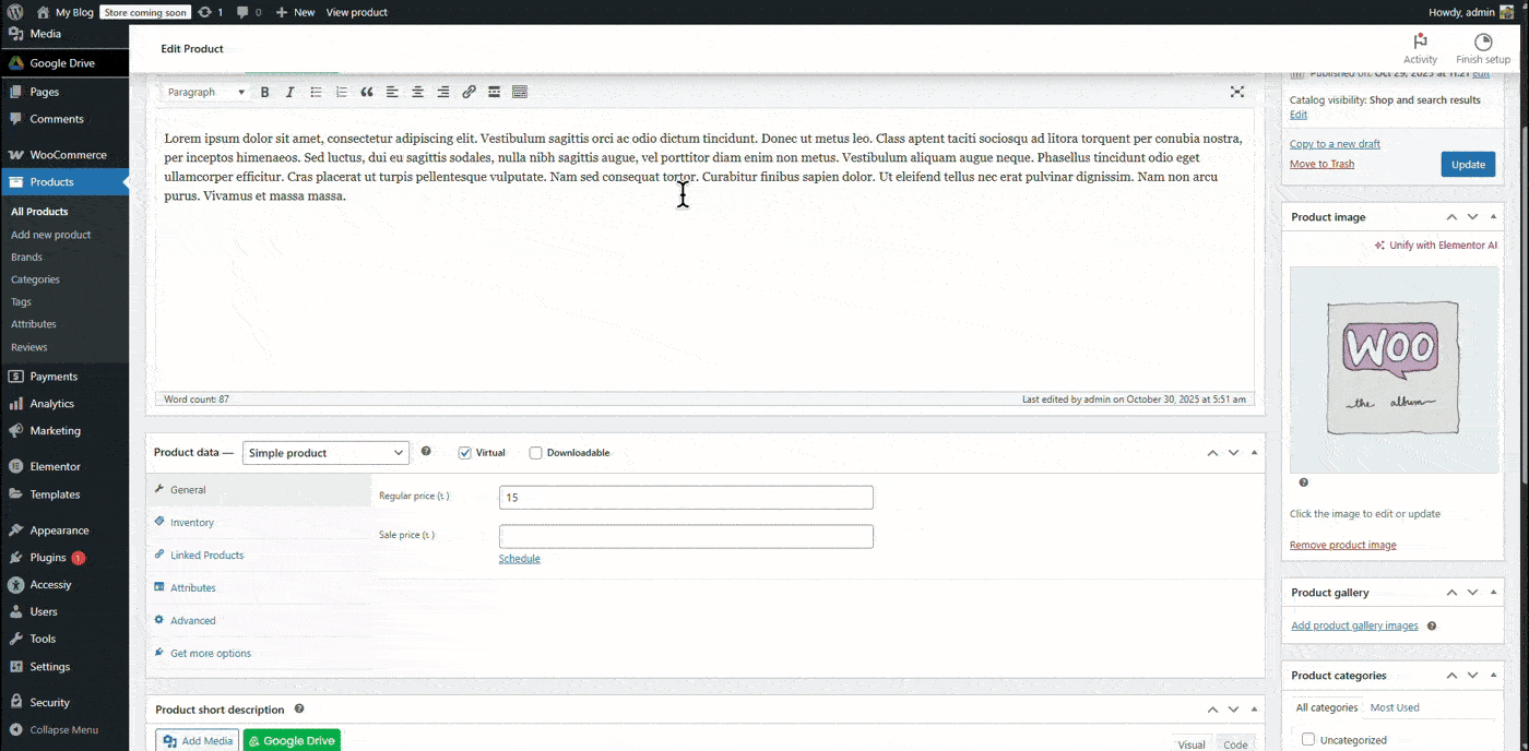 How to Add Google Drive File as Downloadable Product in WooCommerce? 2 Select Google Drive File for WooCommerce Downloadable Product