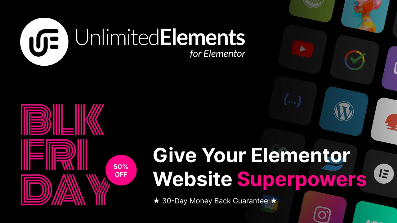 Unlimited Elements for Elementor Blackfryday