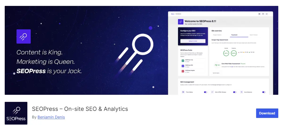 SEOPress WordPress Banner