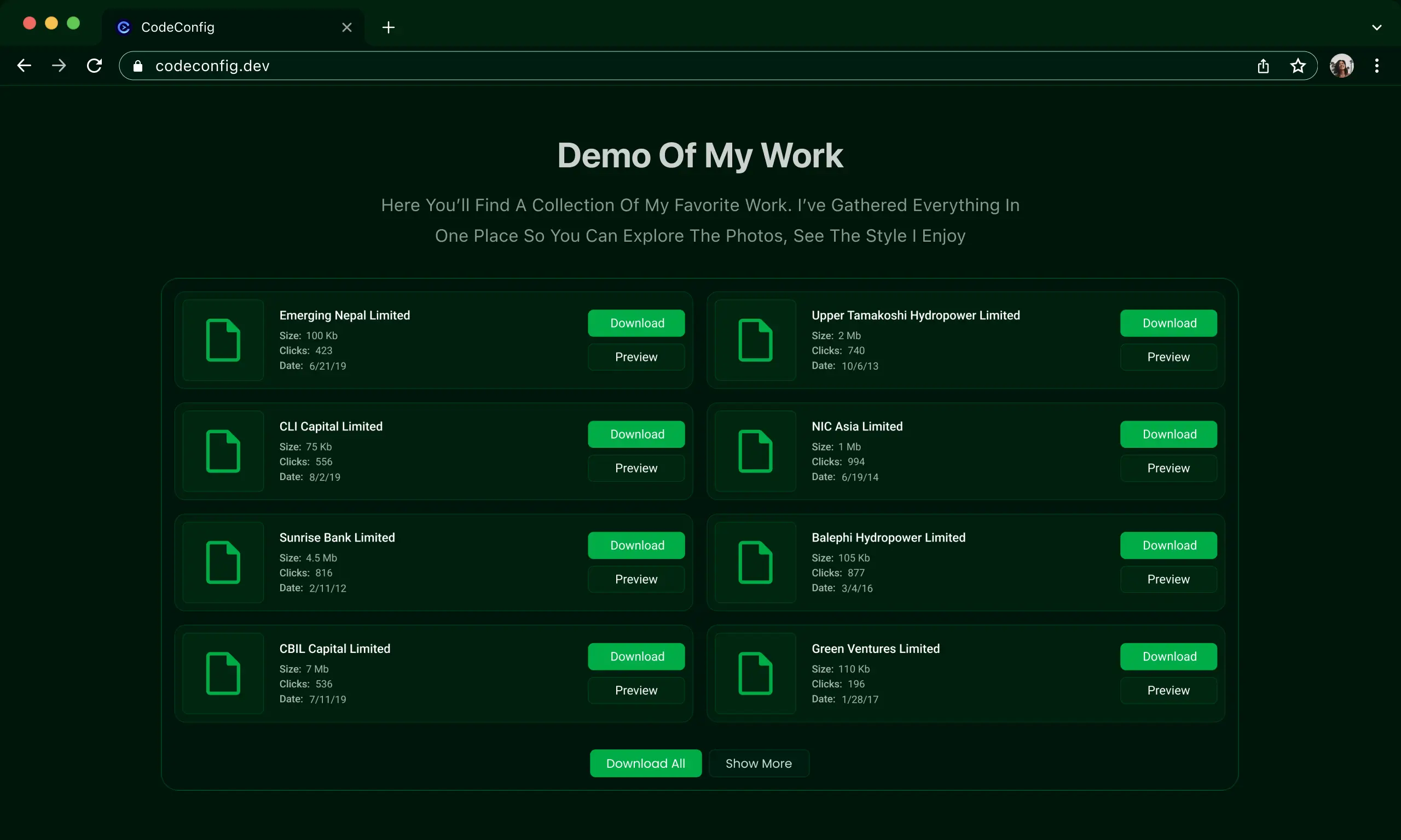 File List Module Of Integration For Google Drive