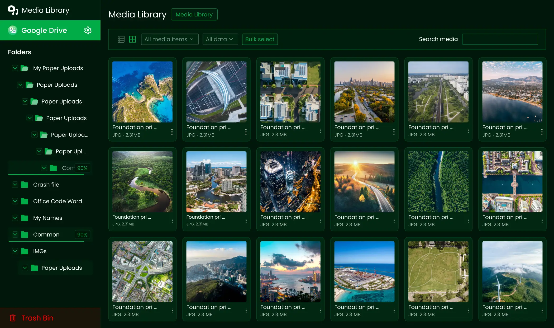 Google Drive Media Library Integration